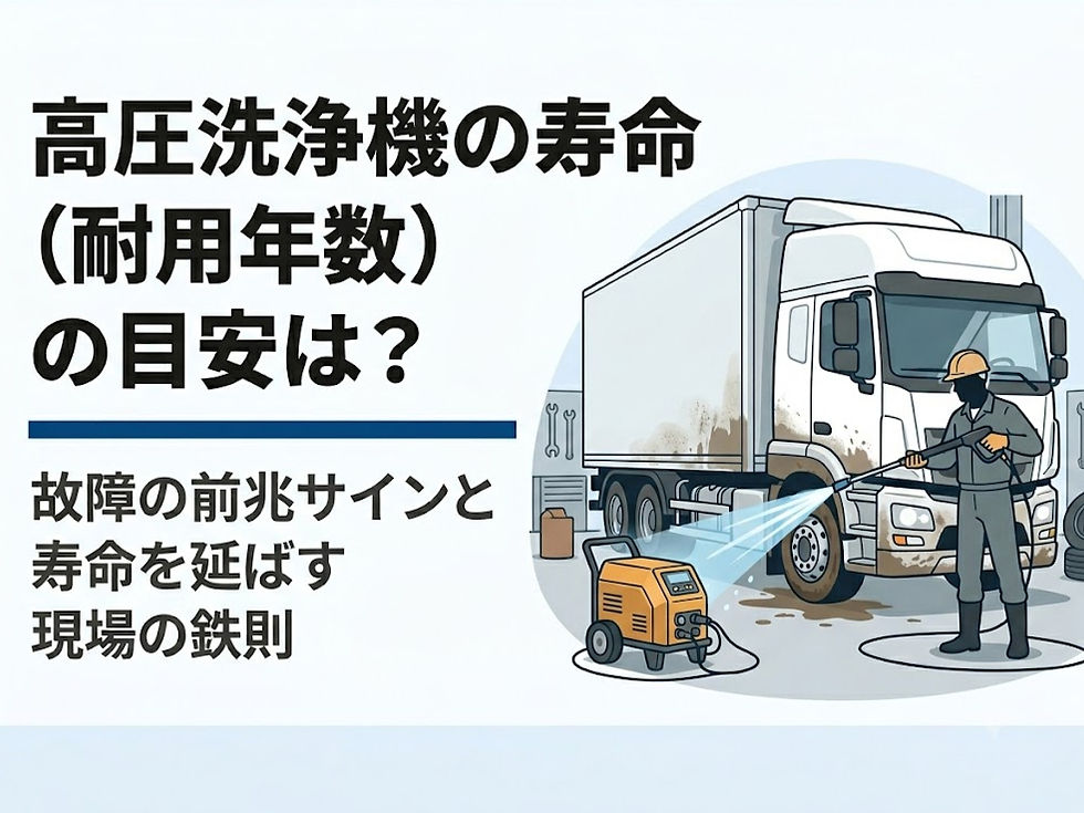 高圧洗浄機の寿命(耐用年数)の目安は?故障の前兆サインと寿命を延ばす現場の鉄則