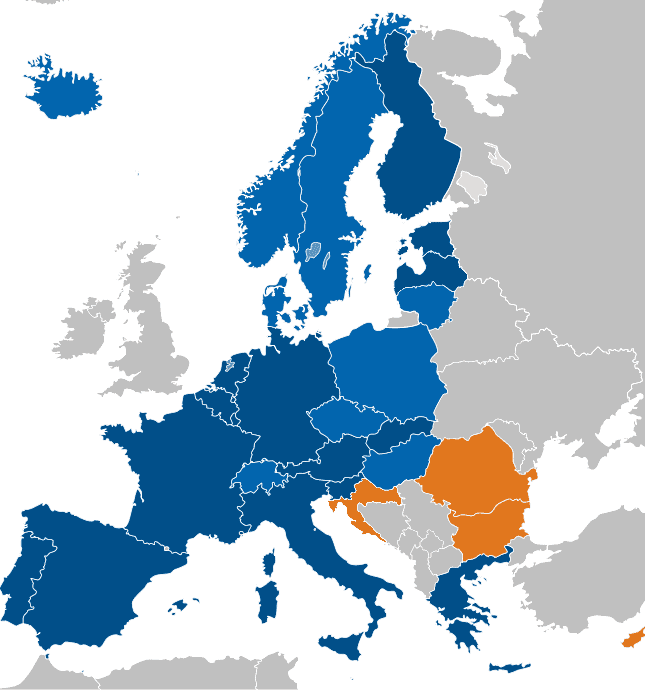 карта стран шенген