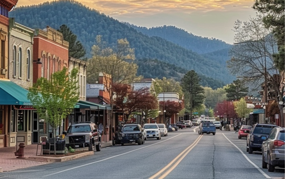 A fictional small town called Davis Crest, located in the Southern California mountains