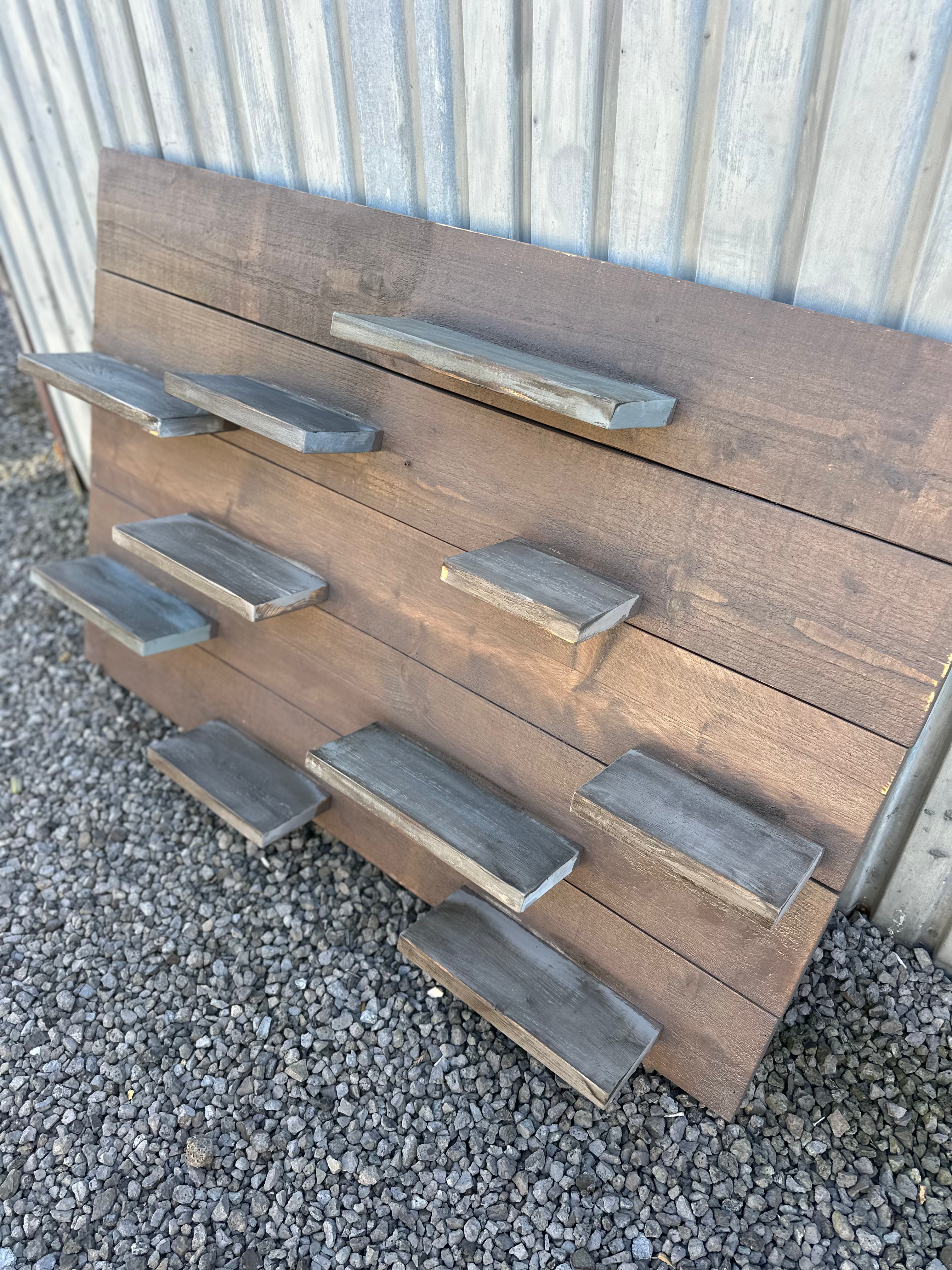 Duża półka wisząca lite drewno 