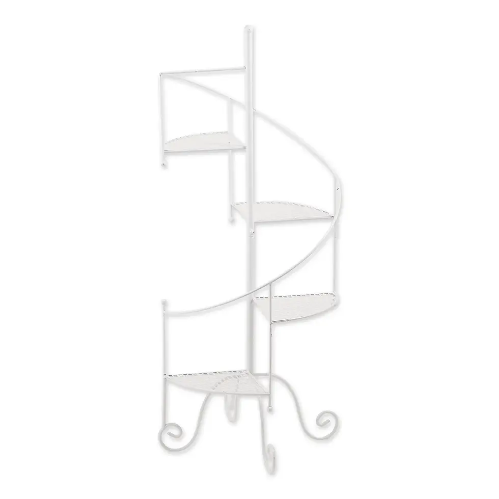 Thumbnail: White Spiral Showcase Plant Stand