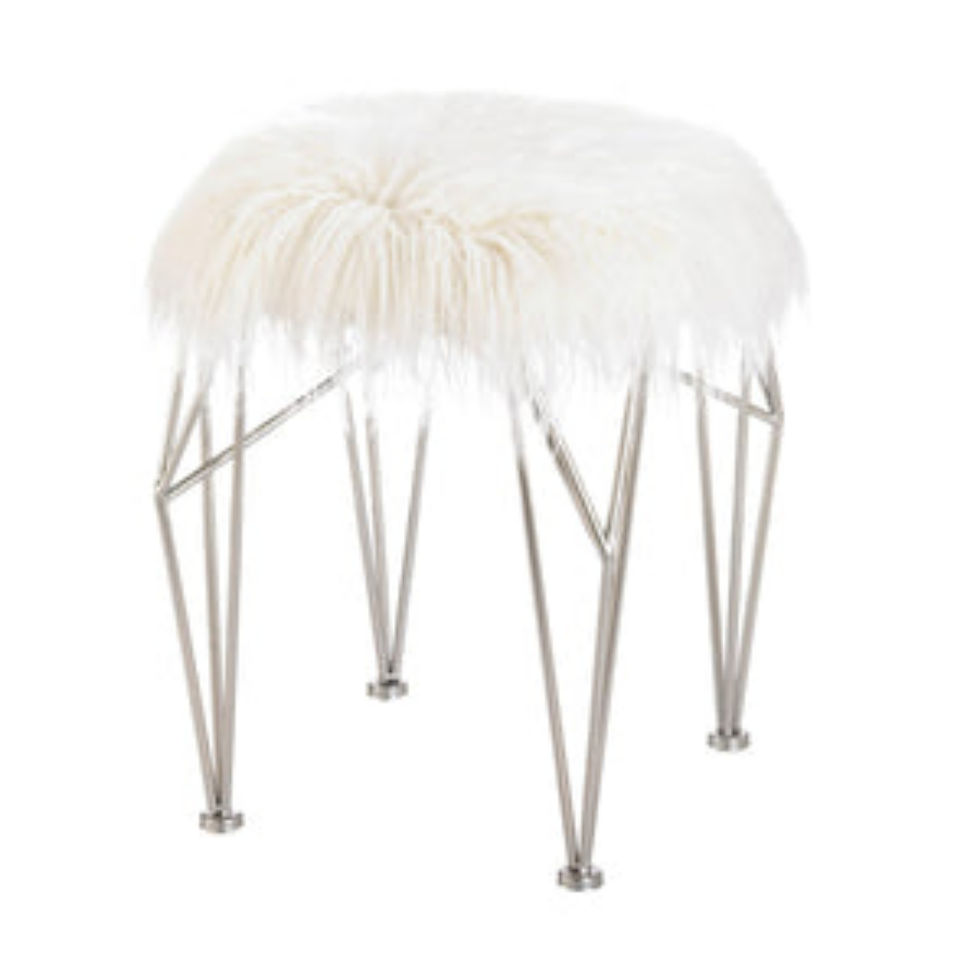 Thumbnail: Fur Stool with Prism Legs