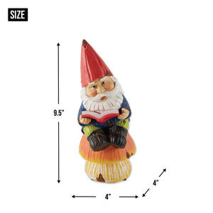 Thumbnail: SOLAR BOOKWORM GNOME FIGURINE