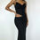 Thumbnail: A Cowl Neckline Two-piece Illusion Maxi       