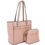 Thumbnail: 2 in1 Smooth Matching Shoulder Tote Bag With Crossbody Set