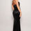 Thumbnail: Spaghetti Strap Crossed Back Satin Maxi Dress