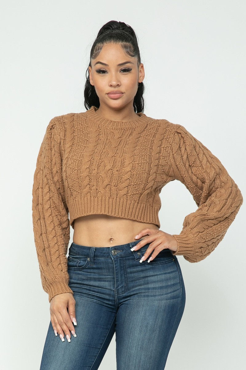 Moca Cable Pullover Top