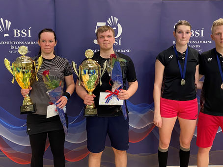 Kristófer Darri og Drífa Íslandsmeistarar í tvenndarleik