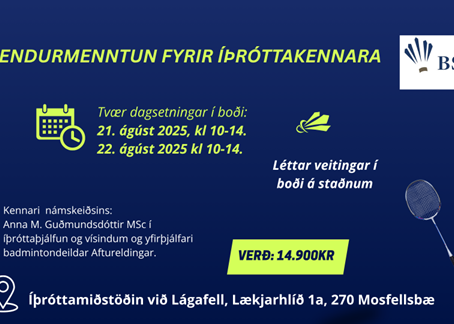 Endurmenntunarnámskeið fyrir íþróttakennara