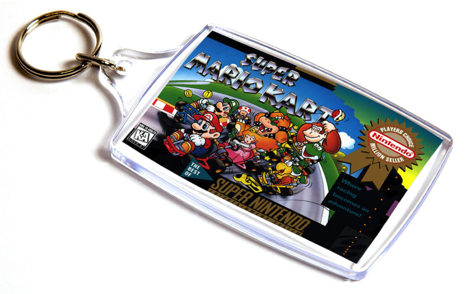 SNES Super Mario Kart Box Keyring