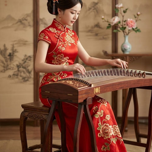 Chinese Guzheng Performer in Annie Zhou's Blog Post