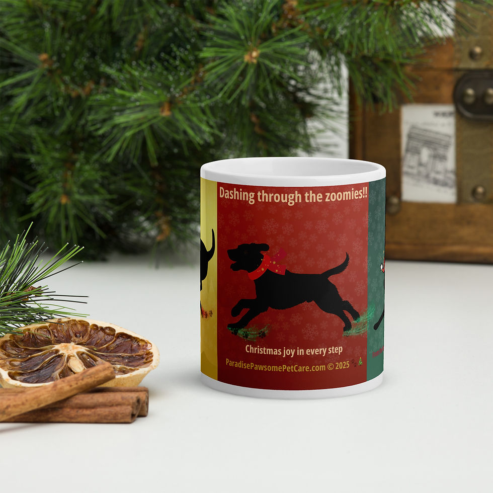 Thumbnail: Right-Handed Christmas  Zoomies Mug | Holiday Dog Lover Gift | Paradise Pawsome