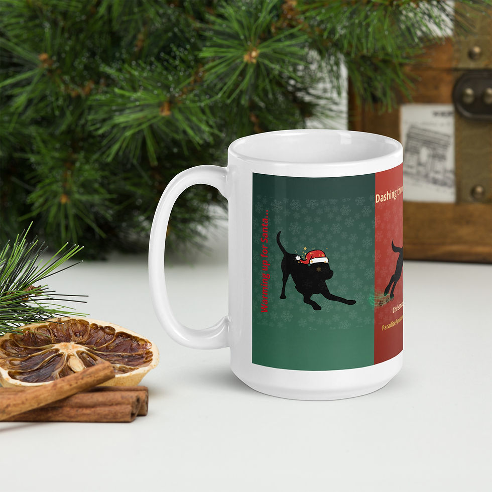 Thumbnail: Left-Handed Christmas Zoomies Mug | Holiday Dog Lover Gift | Paradise Pawsome