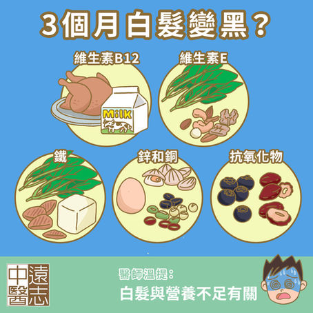 三個月白髮變黑?白髮或與營養不足有關