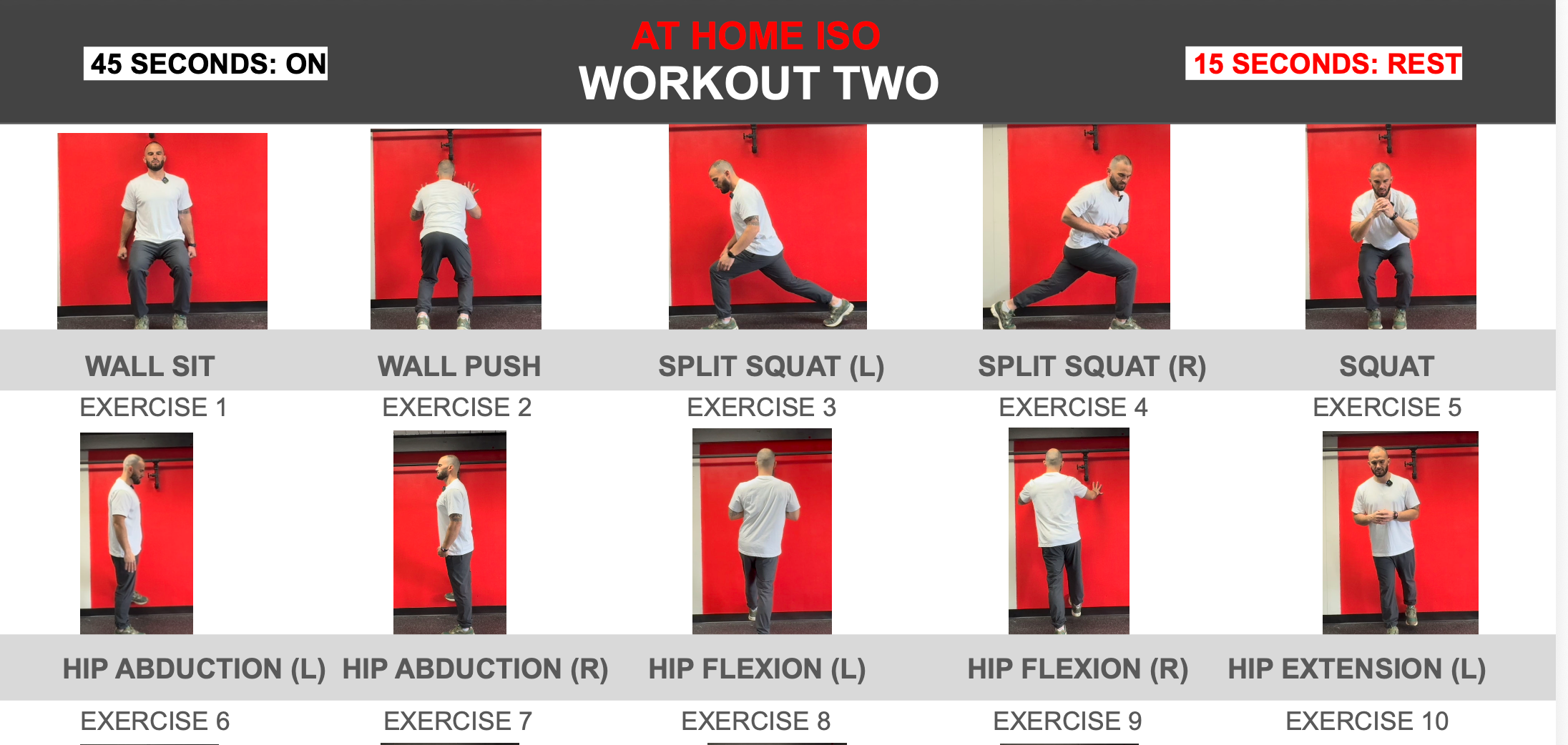 At Home Isometric : Workout Two