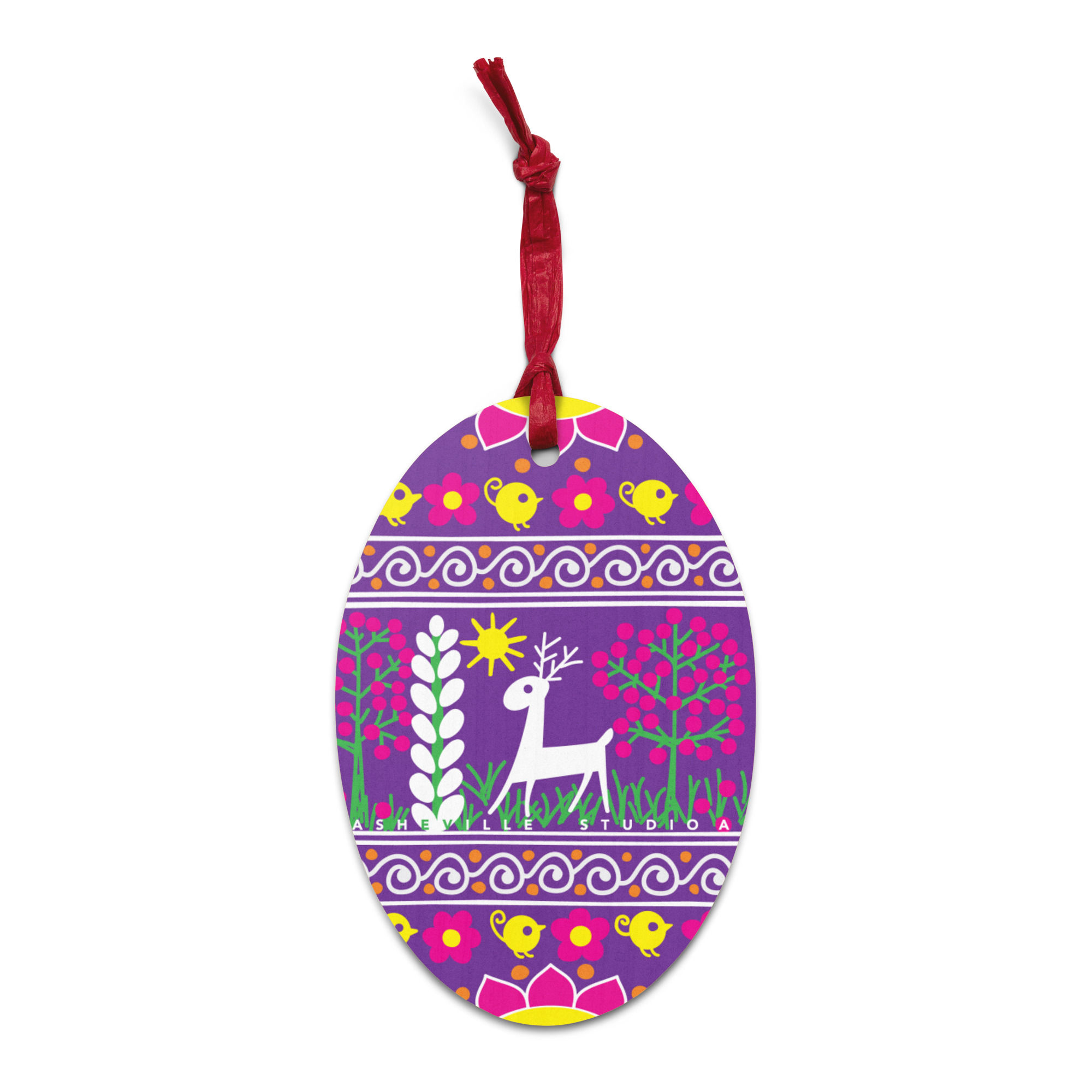 Reindeer Pysanky Wooden ornaments