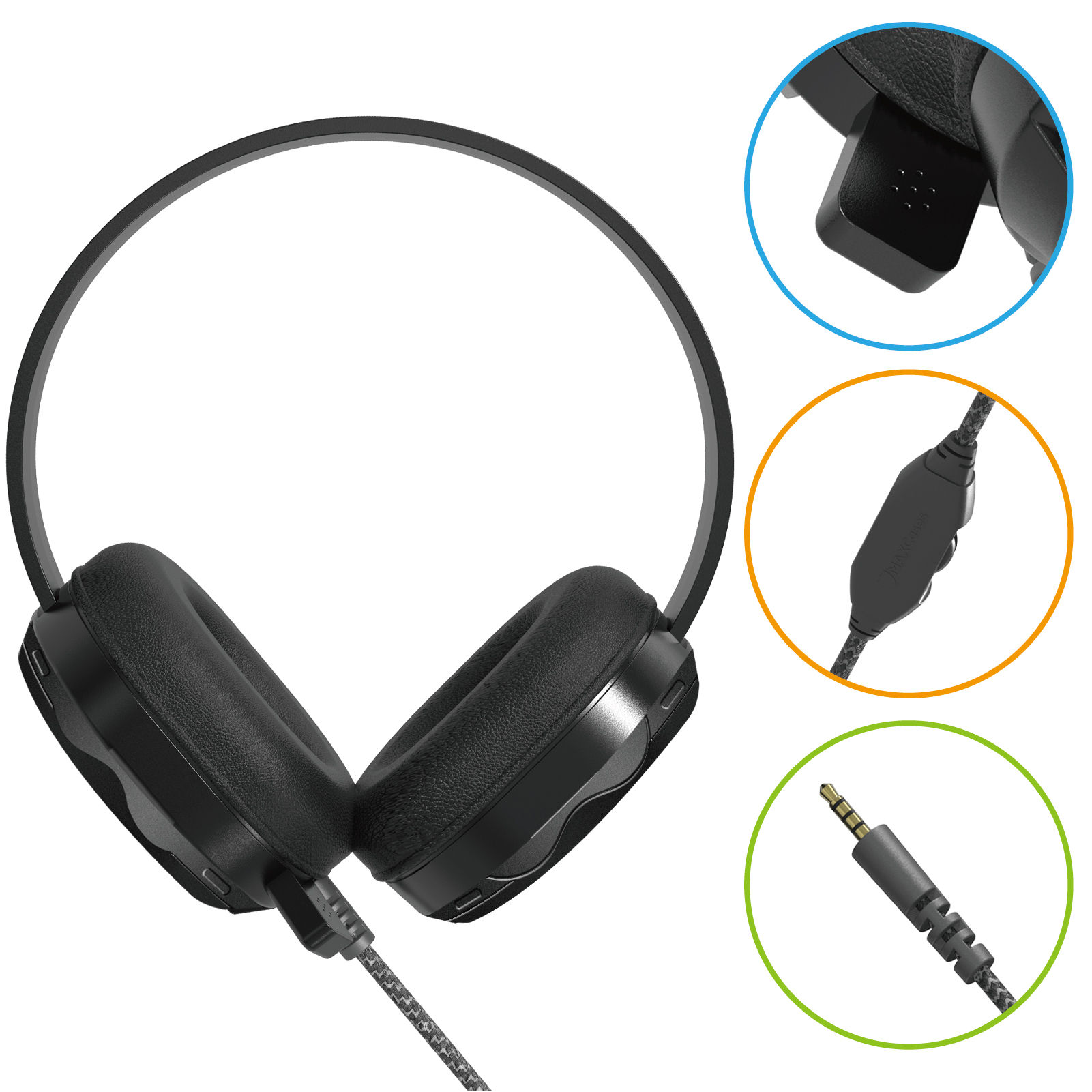 Bumptect HS01 Headset with Microphone and Volume Adjuster