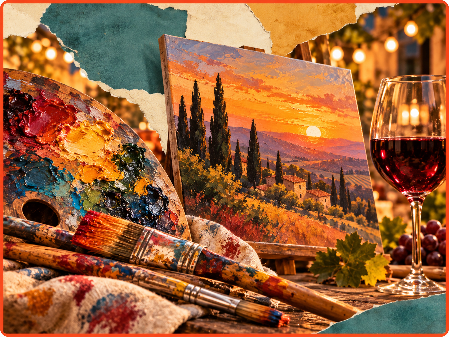 Paint & Sip: Tuscan Sunset event artwork