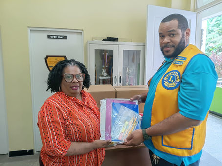 Dominica Lions Club Donates School Supplies to Three Primary Schools