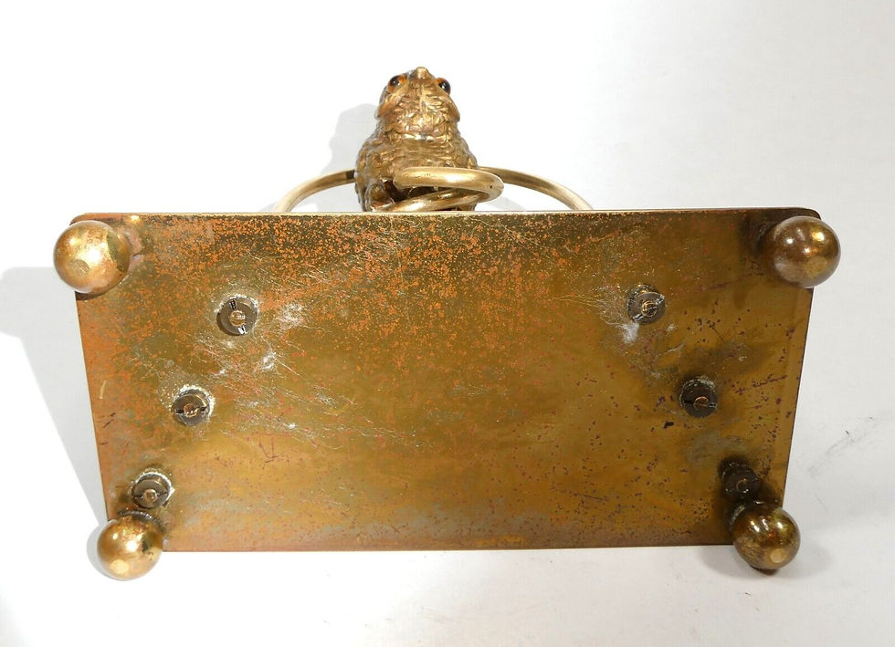 Miniaturbild: Wiener Bronze Eule Briefhalter Vienna ca. 1900  A-10