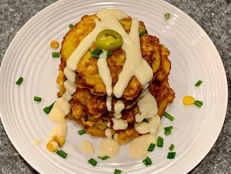Easy GF Corn Fritters with Garlic Aioli