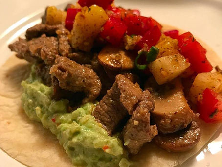 Steak Tacos with Jicama Pineapple Salsa