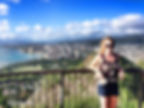Hiking Trail View over Honolulu, Oahu, Hawaii