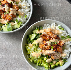 Hot Honey Salmon Rice Bowl
