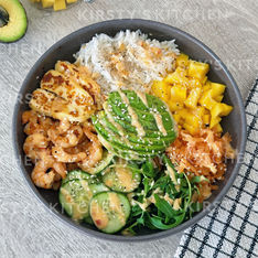 Prawn & Halloumi Poke Bowl