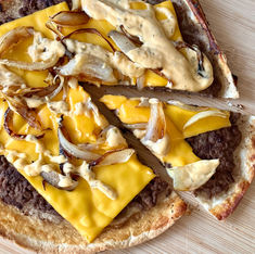 Cheeseburger Pizza Wrap