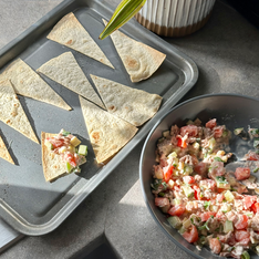 Tuna Crunch Salad With Tortilla Chips