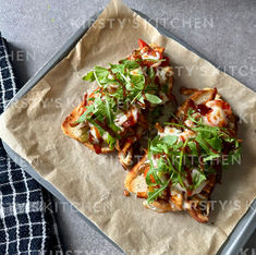 Cheesy BBQ Chicken Open Sandwich