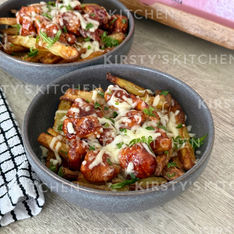 Sticky Honey Chicken Loaded Fries