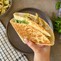 Cheesy Chicken & Pesto Folded Wrap