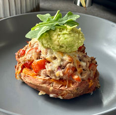 Tuna Loaded Sweet Potato