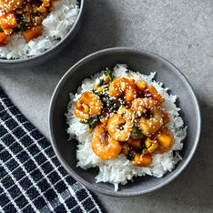 Teriyaki Prawns & Rice