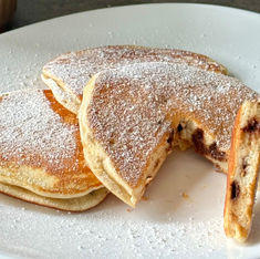 Fluffy Chocolate Chip Protein Pancakes