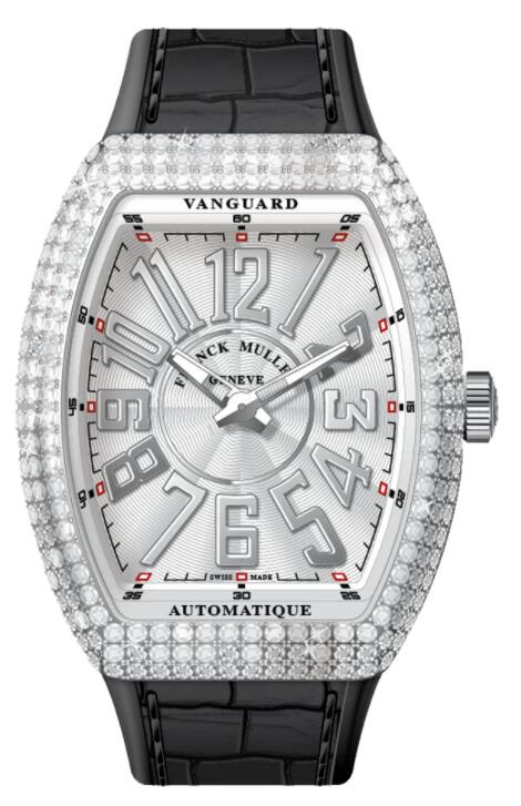 Franck Muller VANGUARD SLIM STEEL WHITE DIAMONDS CASE V 41 S AT REL D (NR) (AC) (BLC AC) content media