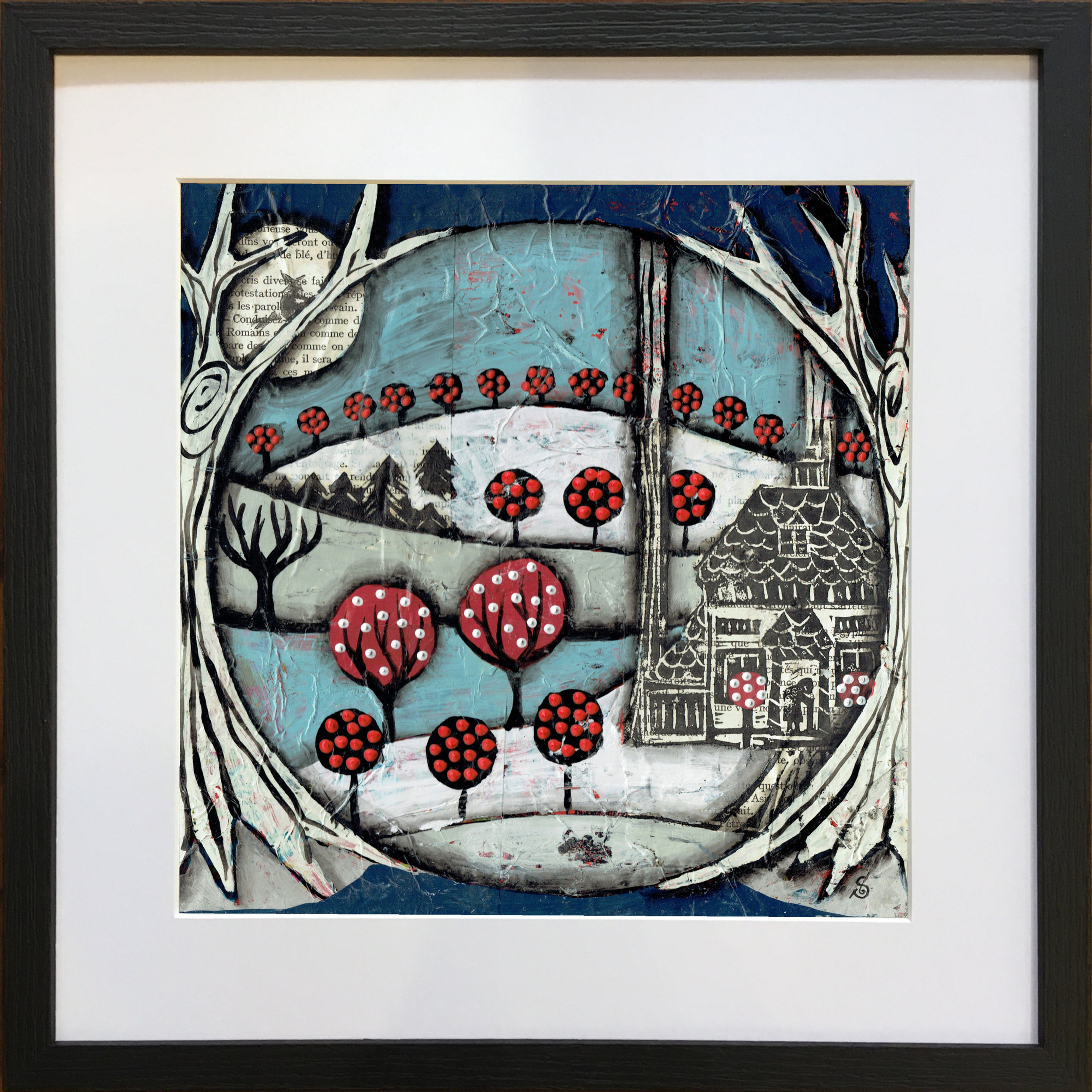 Crystal Ball Gingerbread Cottage - Unframed