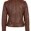 Thumbnail: Cozy Mauritius Jenja Leather Jacket - Shearling collar for unbeatable comfort in cold weather.