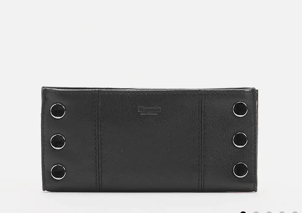 Hammitt 110 North Wallet. Classic red pebbled leather with multiple compartments.