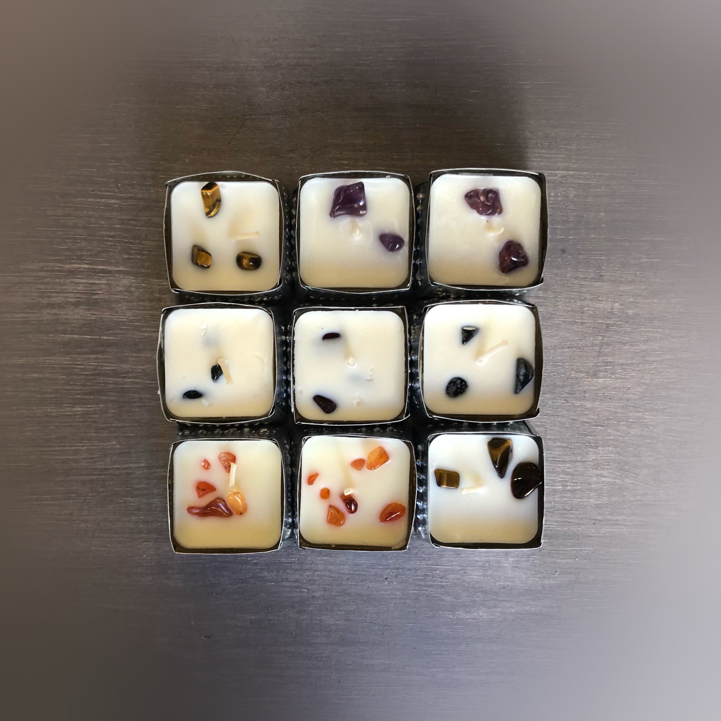 Bougie parfumée avec pierres de vie