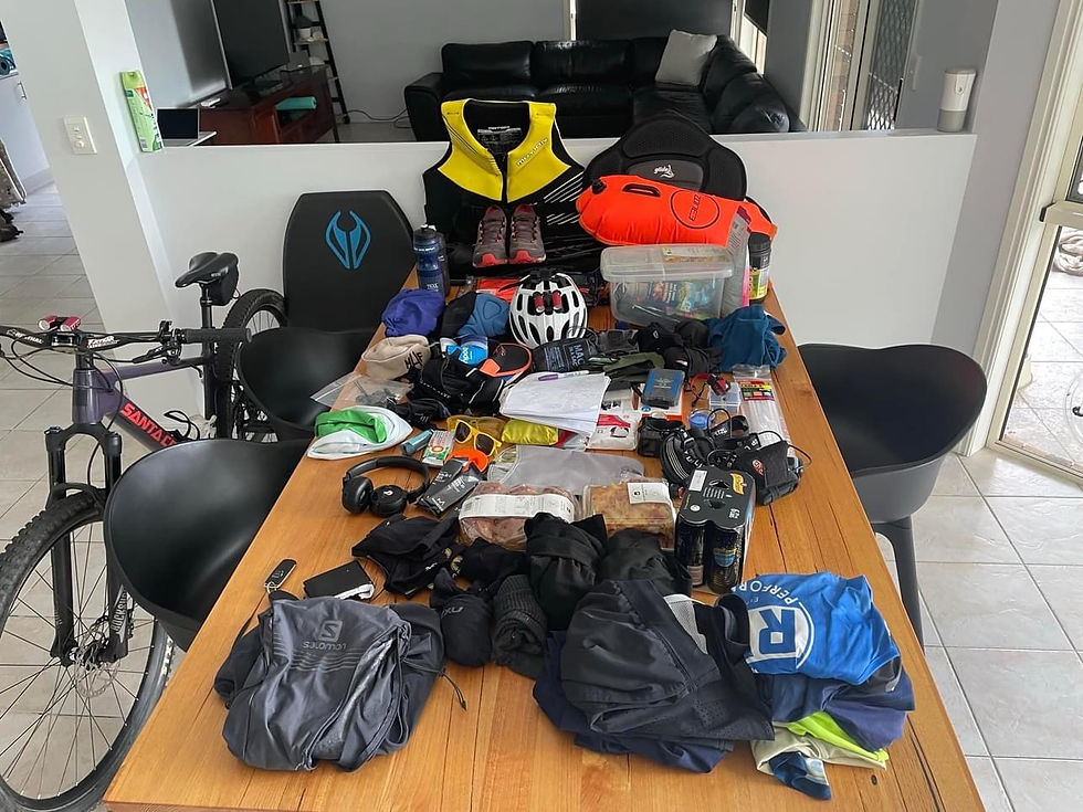 Gear laid out for Hells Bells