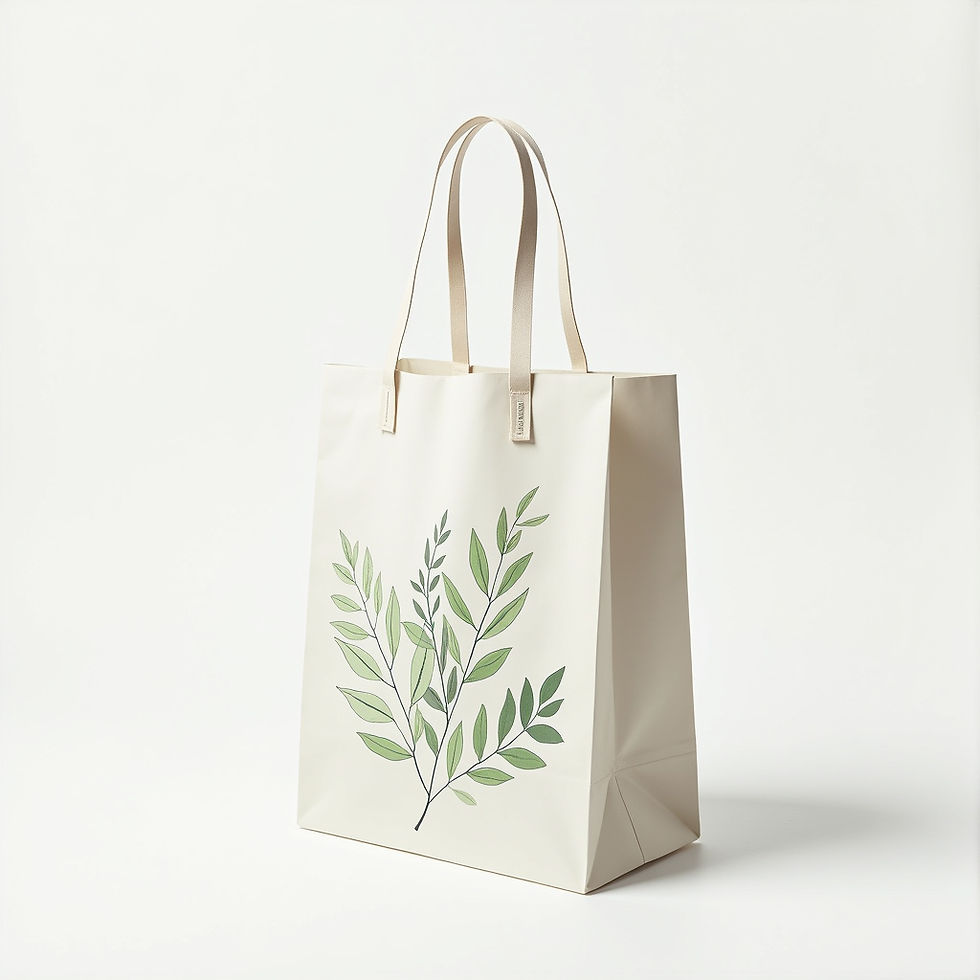 Leaf Print Recycled Bag