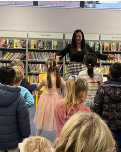 Monica Sood at Orpington Library at a Children's event