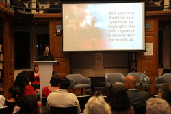 Monica Sood Speaking at the AIM Literary Festival