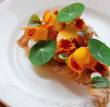 Amuse-bouche sarrasin courge labneh