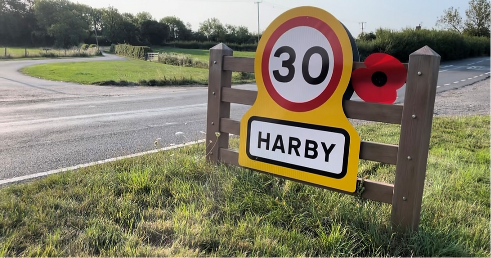 Officers have been searching around Harby and nearby villages but haven't found any trace of a missing cyclist. Photo: NEMM