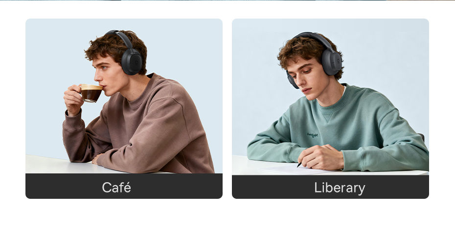 Miniatura: Baseus Bass EH10 NC Wireless Headphones Bluetooth 6.0 Noise Canceling 45dB Over 