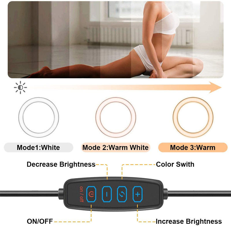 Miniatura: 26 33CM Video Lights Dimmable Light Selfie LED Ring Light USB Ring Lighting Lamp